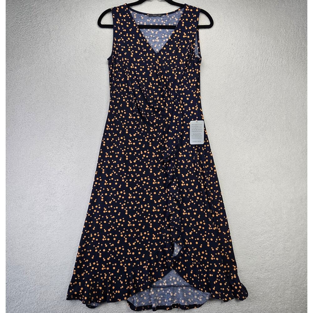 West Kei Wrap Dress Womens S V Neck A line Polka Dot Nordstrom New